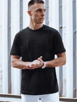 Koszulki Męskie>Dstreet T-shirt męski czarny RX5517