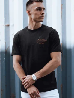 Koszulki Męskie>Dstreet T-shirt męski czarny RX5528
