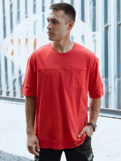 Koszulki Męskie>Dstreet T-shirt męski czerwony RX5603