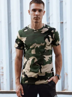 Koszulki Męskie>Dstreet T-shirt męski moro khaki RX5599