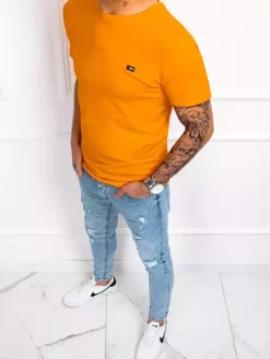 Koszulki Męskie>Dstreet T-shirt męski pomarańczowy RX4806