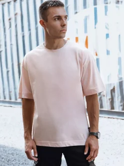 Koszulki Męskie>Dstreet T-shirt męski różowy RX5601