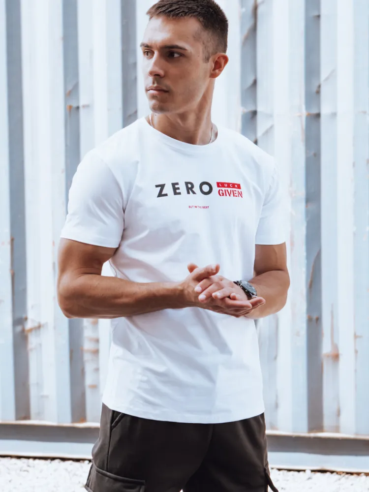 Koszulki Męskie>Dstreet T-shirt męski z nadrukiem biały RX5607