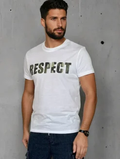 Koszulki Męskie>Dstreet T-shirt męski z nadrukiem biały RX5648