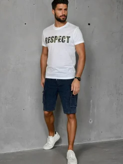 Koszulki Męskie>Dstreet T-shirt męski z nadrukiem biały RX5648