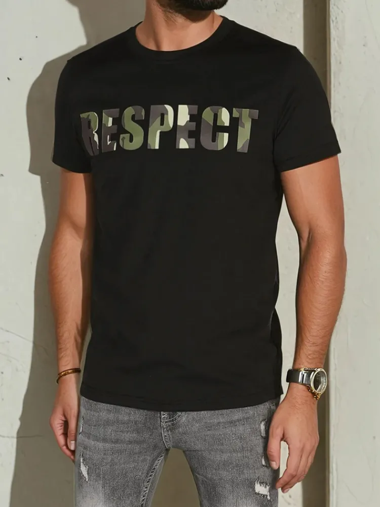 Koszulki Męskie>Dstreet T-shirt męski z nadrukiem czarny RX5667