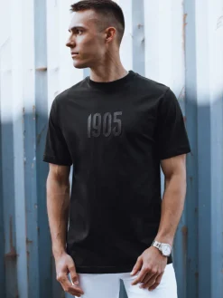 Koszulki Męskie>Dstreet T-shirt męski z nadrukiem czarny RX5504