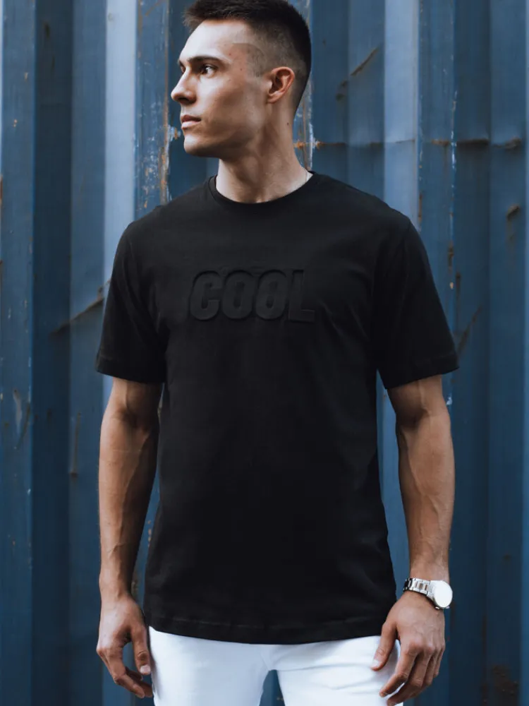 Koszulki Męskie>Dstreet T-shirt męski z nadrukiem czarny RX5511