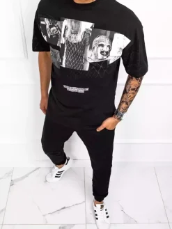 Koszulki Męskie>Dstreet T-shirt męski z nadrukiem czarny RX4845