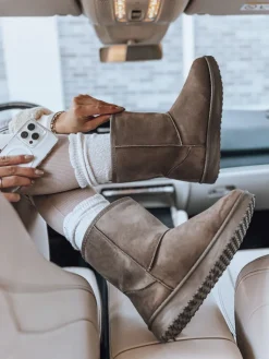Botki>Dstreet Zamszowe botki STELLAR khaki ZY0397