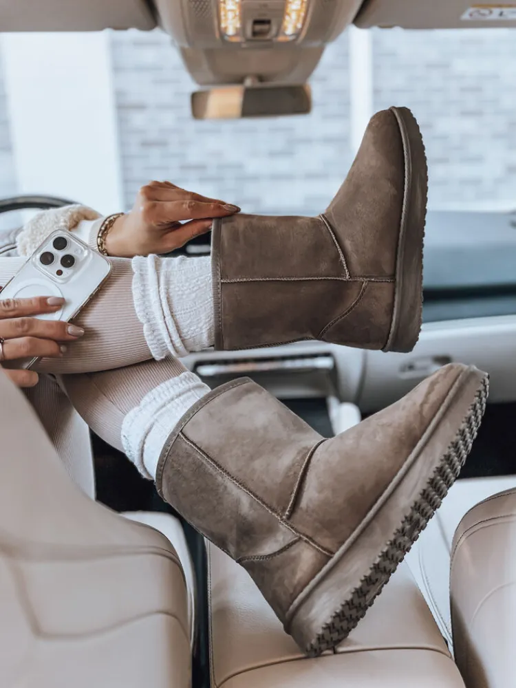 Botki>Dstreet Zamszowe botki STELLAR khaki ZY0397