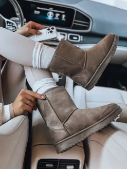 Botki>Dstreet Zamszowe botki STELLAR khaki ZY0397